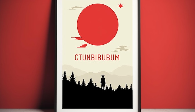 Minimal Columbus Day poster design