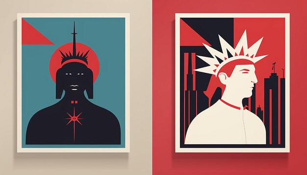 Minimal Columbus Day poster design