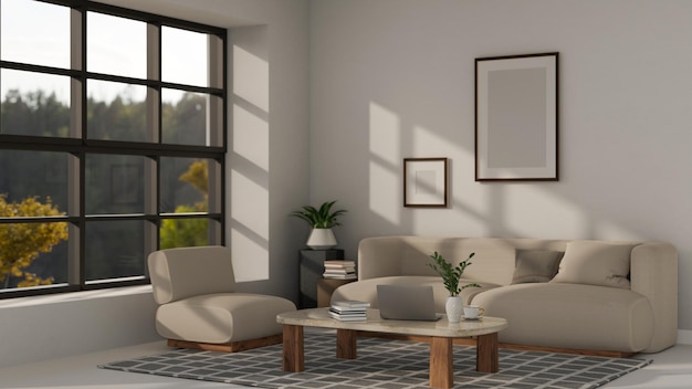 Minimal comfortable home living room with comfy couch
minimalist coffee table home decor