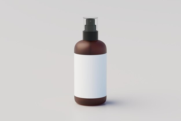 Foto concetto minimo più flacone spray mockup 3d'illustrazione