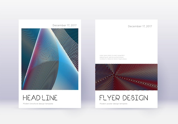 minimal cover design template set red abstract li