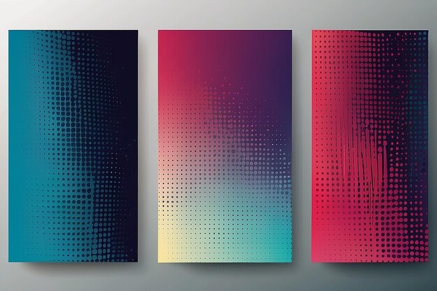 Minimal covers design Cool halftone gradients