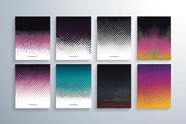 Photo minimal covers design geometric halftone gradients eps10 vector