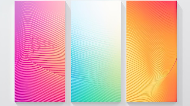 Photo minimal covers design geometric halftone gradients