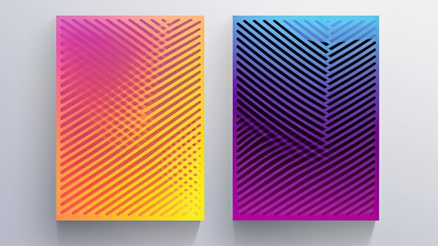 Photo minimal covers design geometric halftone gradients