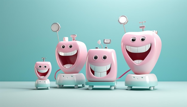 Minimal and creative Dental commercial photography for advertisement created with generative AI