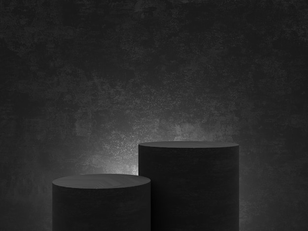 Minimal dark podium for product display background