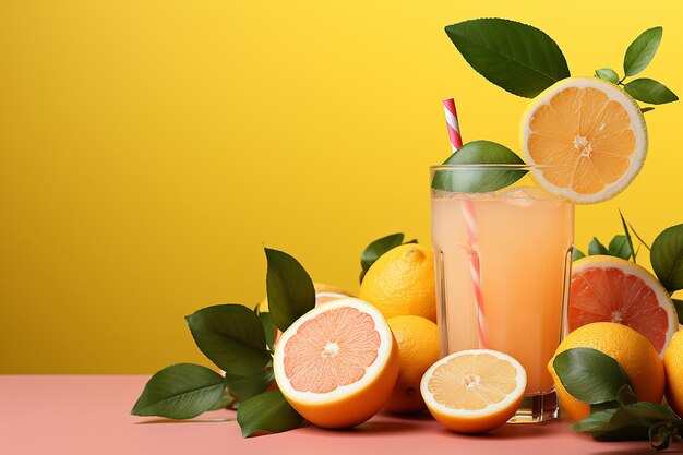 Minimal detox diet concept summer vitamin drinks