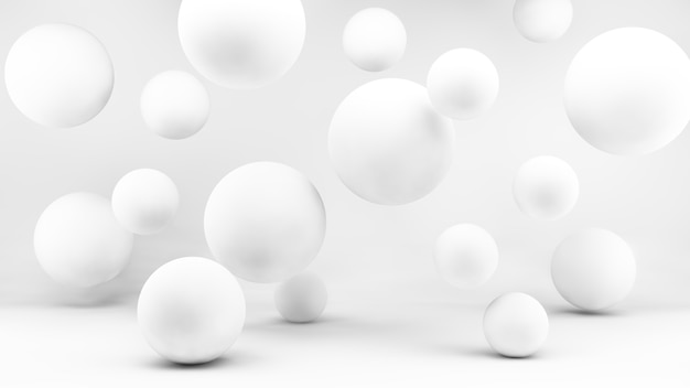 Minimal floating spheres in 3d rendering