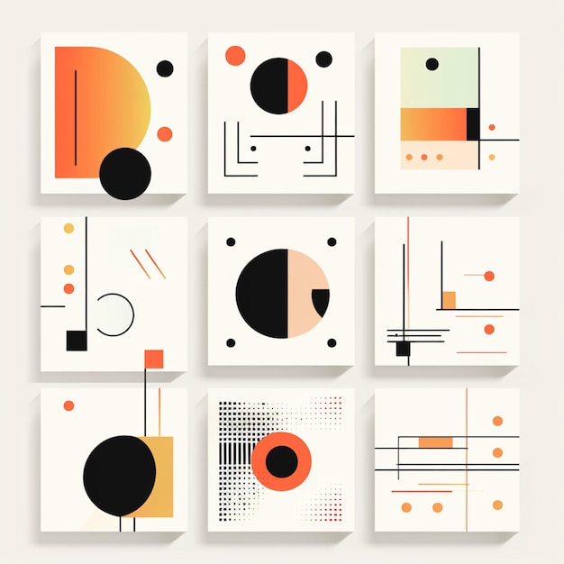 Minimal geometric posters