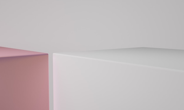 Foto geometria minima forma astratta mock up per la visualizzazione del prodotto sullo sfondo, rendering 3d
