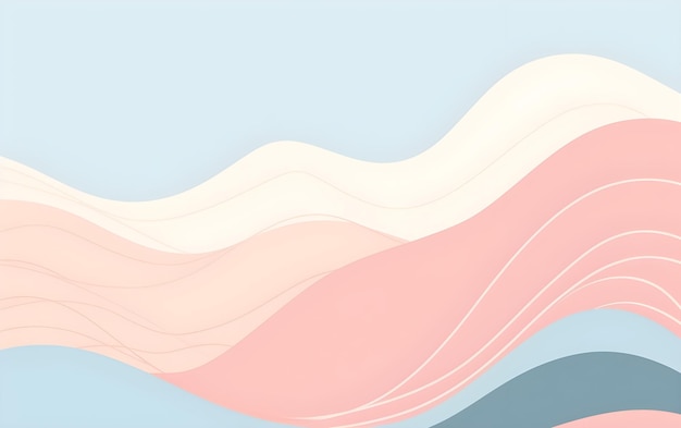 Minimal hand drawn background in pastel color vector illustration