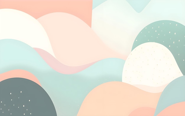 Minimal hand drawn background in pastel color vector illustration