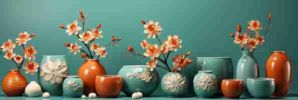 Photo minimal interion design ceramic vases background image for website background images