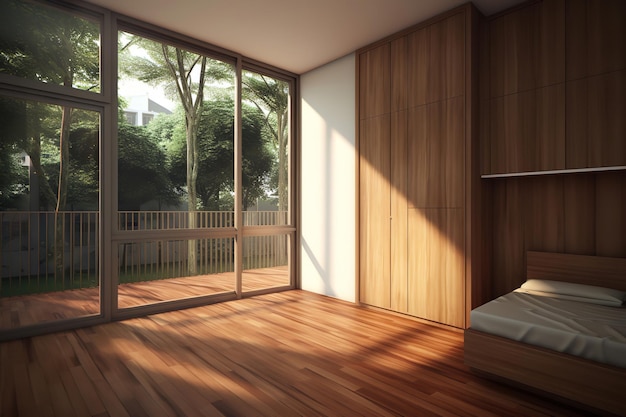 Минималистичный дизайн интерьера современной спальни