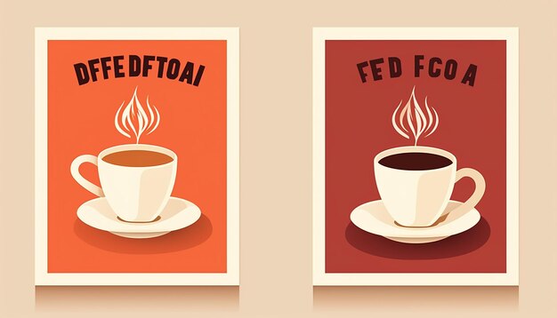 Minimal international coffee day poster design