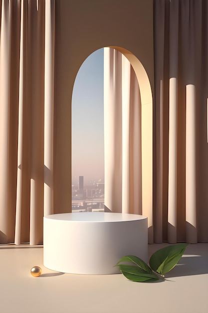 Minimal luxury geometric podium wallpaper illustration product presentation background