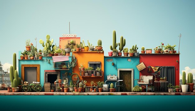 Photo minimal mexico international day with miniature objects national day celebration theme