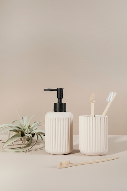 Minimal and natural bathroom essentials