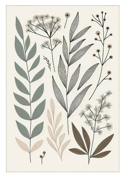 Foto minimal nature poster elegant botanical wall art