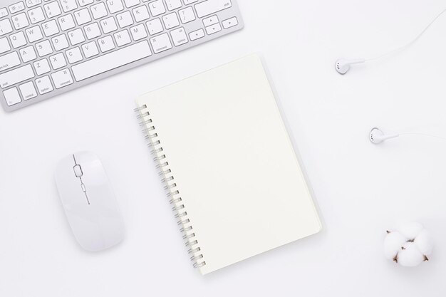 Minimal Office desk table top view