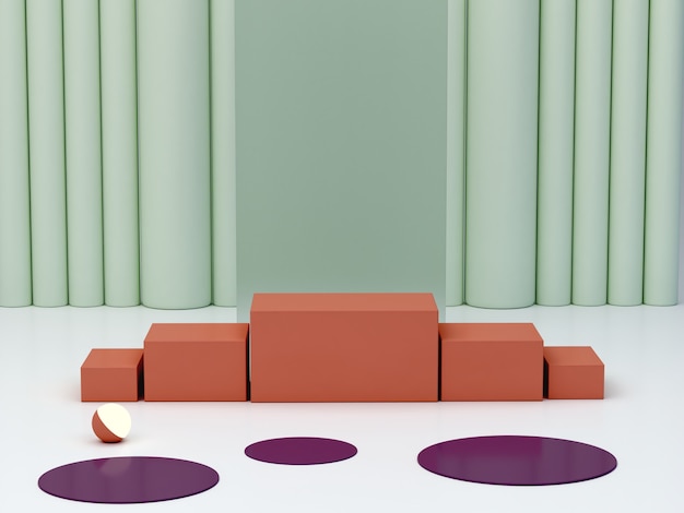 minimal pastel colors podium to show a product