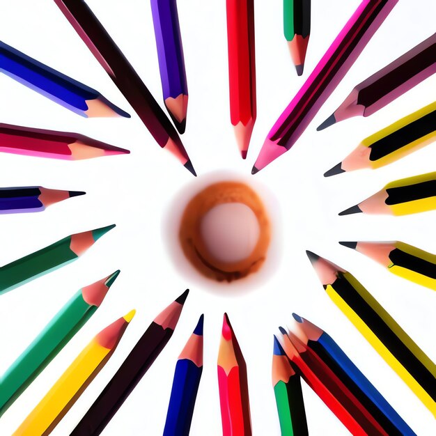 A Minimal Pencils Background Rainbow Colorful