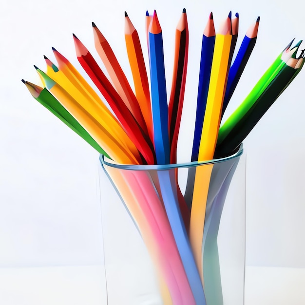 Минимальный карандаш Фон радуга красочный