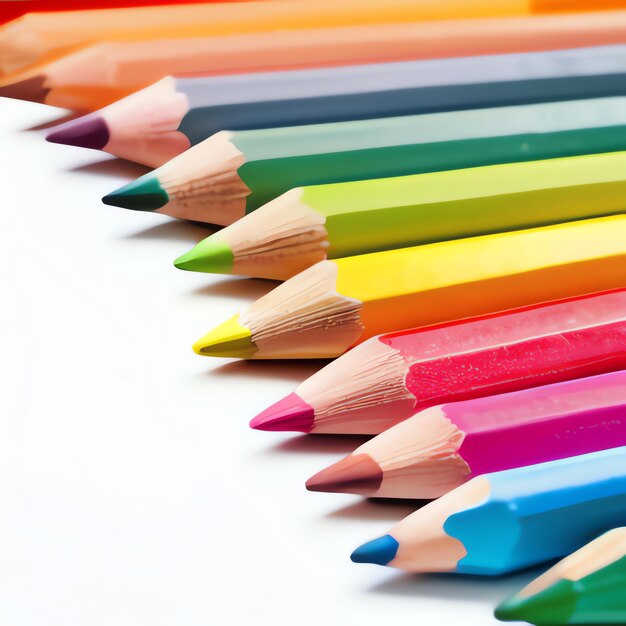 A Minimal Pencils Background Rainbow Crayon art