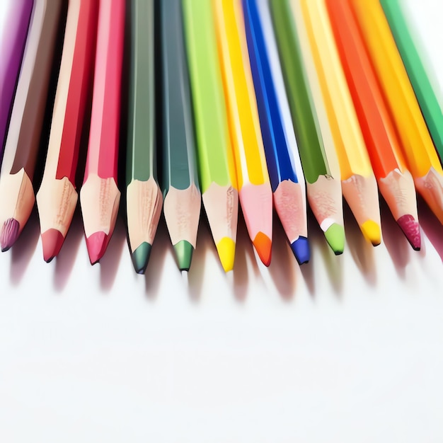 A Minimal Pencils Background Rainbow Pastel