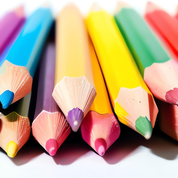 A Minimal Pencils Background Rainbow Pencils