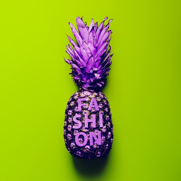 Photo minimal pineapple fashion. fruits and trends