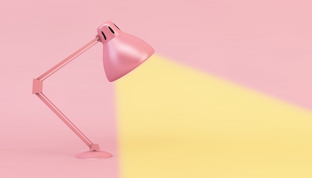 Минимальная розовая лампа