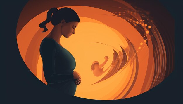 Фото Минимальный творческий визуал месяца осведомленности о беременности и потере младенцев