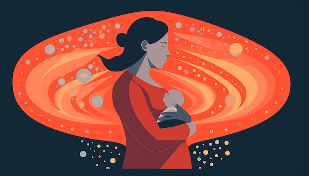 Минимальный творческий визуал месяца осведомленности о беременности и потере младенцев