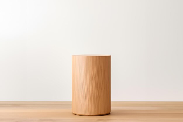 Minimal Product Showcase on Wooden Pedestal