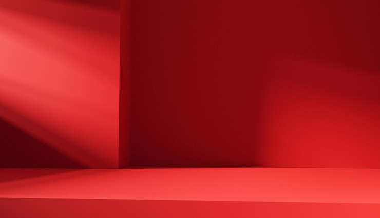 Minimal red background for Valentines and Chinese new year