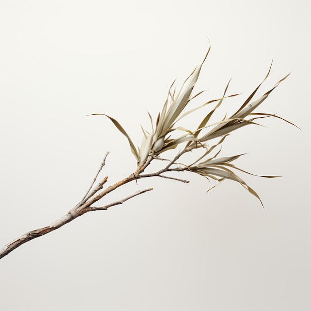 Photo minimal retouching the dry twig in painterly style