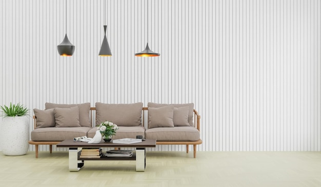 Minimal room and decoration copy space wall 3D rendering