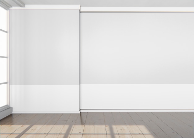Foto ambienti e pareti minimali con effetti di luce in rendering 3d