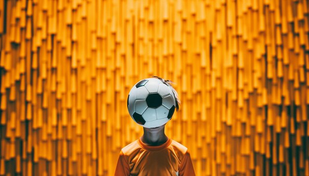 Minimal soccer theme photoshoot with creative sports concept stylish football concept photography