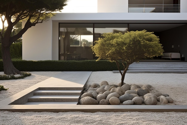 Minimal style landscape design