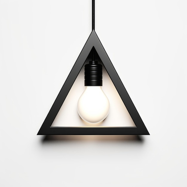 Minimal Triangle Pendant Lamp Realistic Lighting With Psychological Symbolism