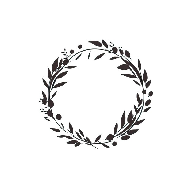 Photo minimal vector holiday wreath for christmas noel