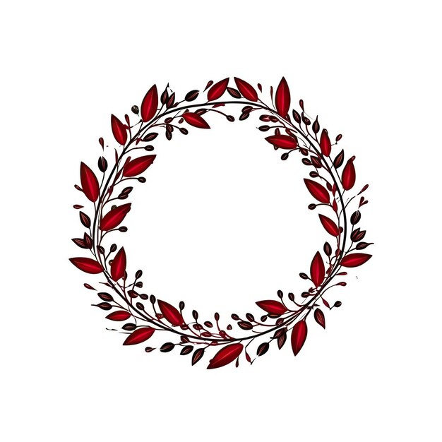 Minimal Vector Holiday Wreath For Christmas Noel