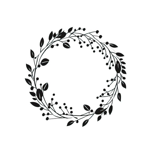 Foto minimal vector holiday wreath voor kerstmis noel