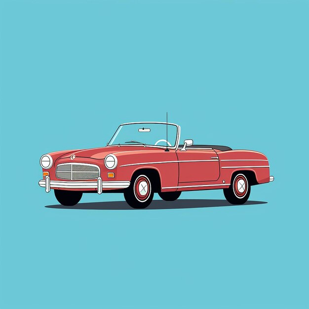 Minimal vector illustration of a car