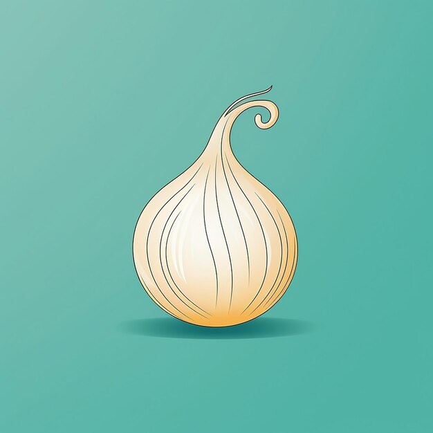 Minimal vector illustration of a onion