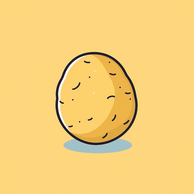 Photo minimal vector illustration of a potato