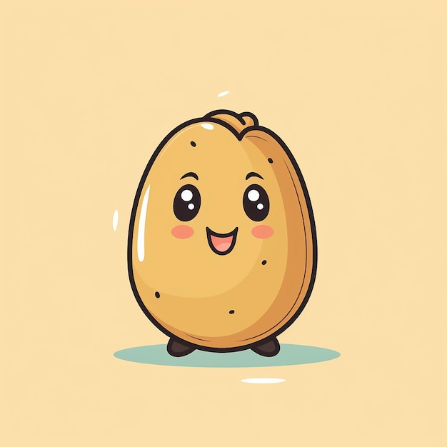 Photo minimal vector illustration of a potato